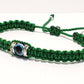 Evil eye amulet bracelet, emerald green string evil eye bracelet, evil eye wristband, evil eye protection, good luck charm, adjustable