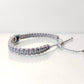 evil eye bracelet, evil eye protection amulet, silver braided bracelet, brand new, adjustable.