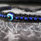 Police Thin blue line bracelet, thin blue line evil eye bracelet -support Police wristband -braided -new -adjustable for man and woman