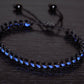 Police Thin blue line bracelet, thin blue line bracelet -support Police wristband -braided -new -adjustable for man and woman