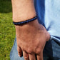 Police Thin blue line bracelet, thin blue line bracelet -support Police wristband -braided -new -adjustable for man and woman