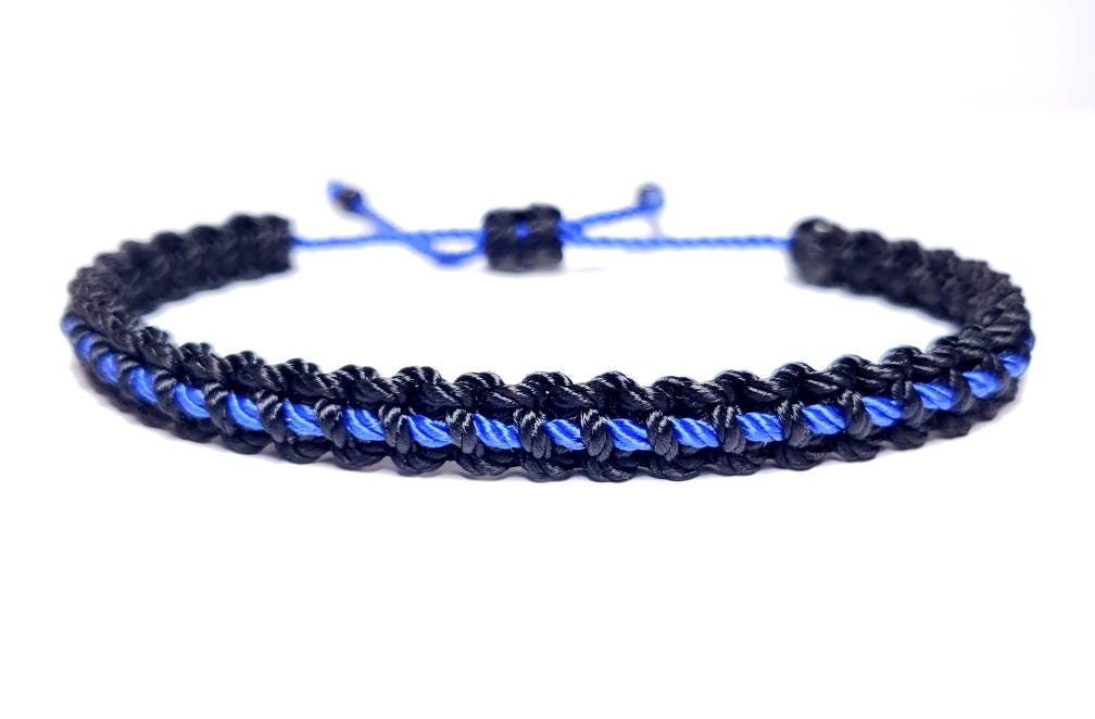 Thin blue line police bracelet, new Police bracelet, thin blue line support police wristband, adjustable for man and woman, unisex bracelet