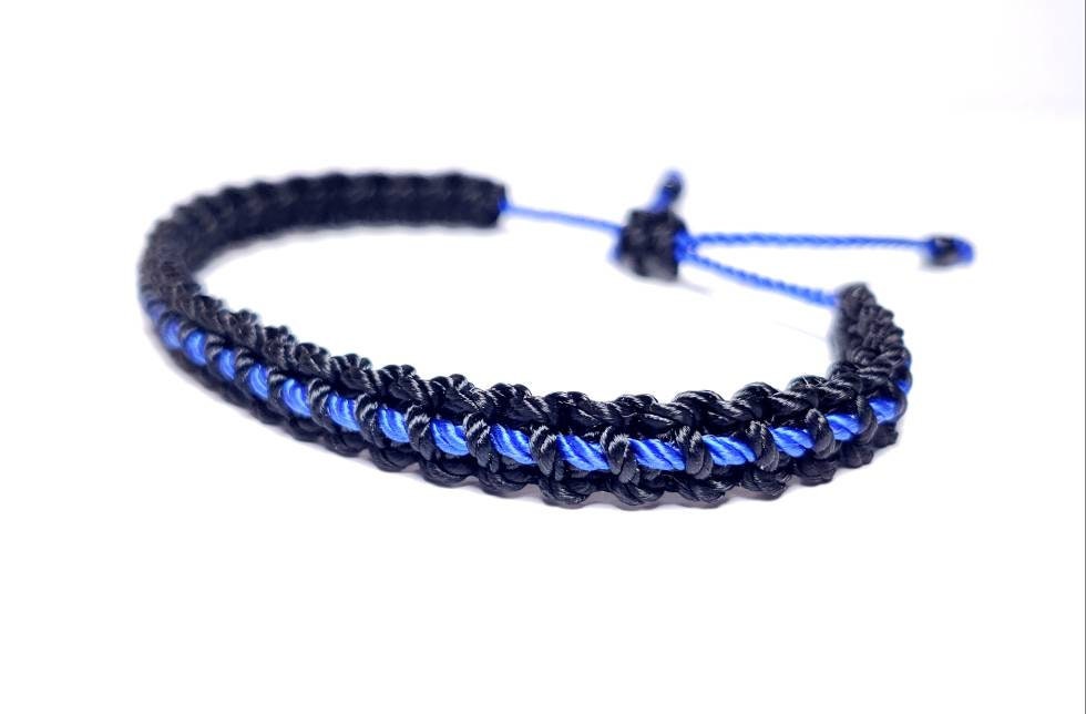 Thin blue line police bracelet, new Police bracelet, thin blue line support police wristband, adjustable for man and woman, unisex bracelet