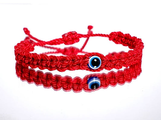 Kids size Evil eye amulet, good luck bracelet, good luck red string wristband for kids, evil eye protection, good luck charm adjustable, new