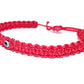 good luck red bracelet with a mini evil eye, braided red string wristband, evil eye protection braided bracelet for man & woman