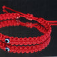 good luck red bracelet with a mini evil eye, braided red string wristband, evil eye protection braided bracelet for man & woman