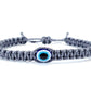 evil eye bracelet, grey string evil eye protection, evil eye amulet wristband, evil eye braided bracelet, brand new adjustable