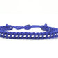 Blue bracelet with a white line -braided bracelet -support wristband -braided blue with white bracelet -new -adjustable for man and woman