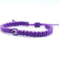 evil eye bracelet purple color string, evil eye wristband, braided evil eye protection bracelet, adjustable, good luck charm for man & woman