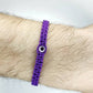 evil eye bracelet purple color string, evil eye wristband, braided evil eye protection bracelet, adjustable, good luck charm for man & woman