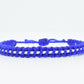 Blue bracelet with a white line -braided bracelet -support wristband -braided blue with white bracelet -new -adjustable for man and woman