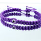 evil eye bracelet purple color string, evil eye wristband, braided evil eye protection bracelet, adjustable, good luck charm for man & woman