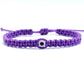 evil eye bracelet purple color string, evil eye wristband, braided evil eye protection bracelet, adjustable, good luck charm for man & woman