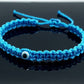 evil eye bracelet, blue string, evil eye wristband, braided evil eye protection bracelet, adjustable, good luck charm for man & woman