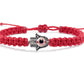 Hamsa Hand bracelet with an evil eye for protection and good luck, braided red string wristband with a silver color hamsa hand