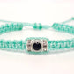 evil eye bracelet, beautiful teal color string evil eye wristband, braided evil eye protection bracelet, good luck wristband adjustable