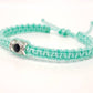 evil eye bracelet, beautiful teal color string evil eye wristband, braided evil eye protection bracelet, good luck wristband adjustable