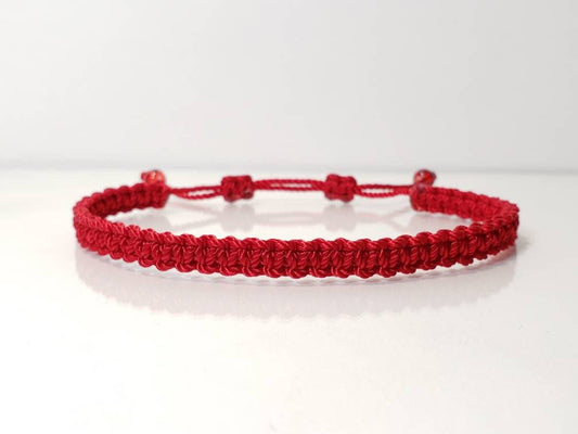 ANKLET -good luck red string Anklet, braided red string anklet, evil eye protection charm, new, adjustable