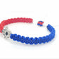 Hamsa hand blue red & white string bracelet for happiness luck health and good fortune. good luck wristband evil eye charm, USA patriotic