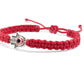 Hamsa Hand bracelet with an evil eye for protection and good luck, braided red string wristband with a silver color hamsa hand