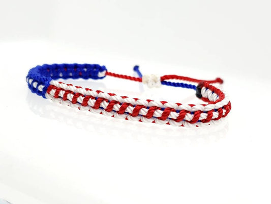 ANKLET -USA flag anklet, braided American flag anklet, patriotic, adjustable american flag ANKLET, for man & woman