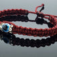 Evil eye amulet, burgundy good luck bracelet, good luck burgundy string wristband, evil eye protection, good luck charm, adjustable