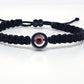 Evil eye Hematite black string good luck bracelet evil eye charm braided black string wristband evil eye protection braided bracelet