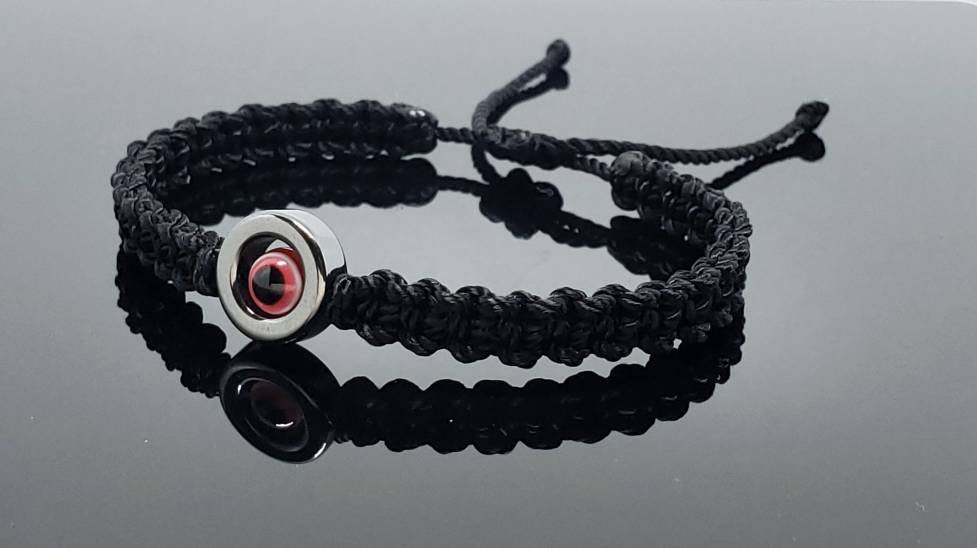 Evil eye Hematite black string good luck bracelet evil eye charm braided black string wristband evil eye protection braided bracelet