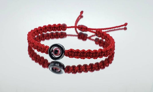 Evil eye Hematite red string good luck bracelet evil eye charm braided red string wristband evil eye protection braided bracelet