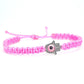 Hamsa Hand neon pink bracelet with an evil eye for protection & good luck braided neon pink string wristband with a silver color hamsa hand