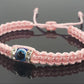 evil eye bracelet, evil eye protection, evil eye amulet, pink string braided bracelet, brand new, adjustable, beautiful baby pink string