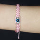 evil eye bracelet, evil eye protection, evil eye amulet, pink string braided bracelet, brand new, adjustable, beautiful baby pink string