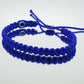 Blue bracelet, evil eye protection amulet, blue string wristband, evil eye adjustable unisex bracelet,  blue beaded bracelet