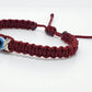 Evil eye amulet, burgundy good luck bracelet, good luck burgundy string wristband, evil eye protection, good luck charm, adjustable