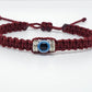 Evil eye amulet, burgundy good luck bracelet, good luck burgundy string wristband, evil eye protection, good luck charm, adjustable