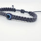 evil eye bracelet, grey string evil eye protection, evil eye amulet wristband, evil eye braided bracelet, brand new adjustable