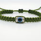 Evil eye amulet bracelet, beautiful green string evil eye bracelet, evil eye wristband, evil eye protection, good luck charm, adjustable