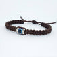 Evil eye bracelet, good luck wristband, brown string braided wristband, evil eye protection, good luck charm, adjustable for man & woman