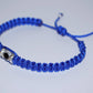 evil eye bracelet, royal blue string, evil eye wristband, braided evil eye protection bracelet, adjustable for man & woman