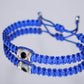 evil eye bracelet, royal blue string, evil eye wristband, braided evil eye protection bracelet, adjustable for man & woman