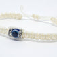 evil eye bracelet, evil eye protection amulet, ivory braided bracelet, Beautiful ivory color string, brand new, adjustable for man & woman
