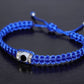 evil eye bracelet, royal blue string, evil eye wristband, braided evil eye protection bracelet, adjustable for man & woman