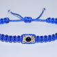 evil eye bracelet, royal blue string, evil eye wristband, braided evil eye protection bracelet, adjustable for man & woman