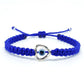 evil eye bracelet, blue string evil eye protection wristband, good luck braided bracelet, blue string bracelet, adjustable for man and woman