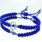 evil eye bracelet, blue string evil eye protection wristband, good luck braided bracelet, blue string bracelet, adjustable for man and woman