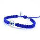 evil eye bracelet, blue string evil eye protection wristband, good luck braided bracelet, blue string bracelet, adjustable for man and woman