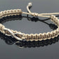 Beautiful infinity beige string bracelet, braided beige color infinity adjustable wristband for man and woman