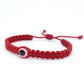 good luck red string bracelet, evil eye charm, braided red string wristband, evil eye protection bracelet for man & woman