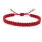 red string good luck bracelet, braided red string wristband, evil eye protection braided bracelet, unisex, adjustable