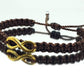 infinity bracelet, braided brown string wristband, infinity charm braided bracelet for man & woman